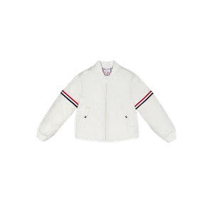 (Kids) Thom Browne Nylon Tech Down Fill Bomber Jacket Off White - Picture 1 of 2