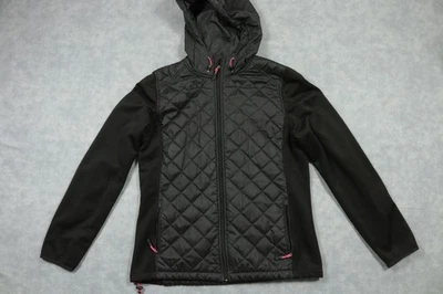 Chaqueta cortavientos New Balance para mujer grande acolchada con capucha cremallera completa al aire libre Foto 1 de 4