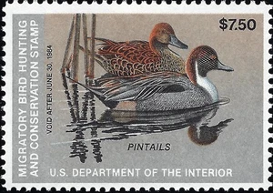 Estampilla de pato federal de Estados Unidos Scott #RW50 MNH OG XF 7,50 1983 CV 15,00 - Imagen 1 de 2