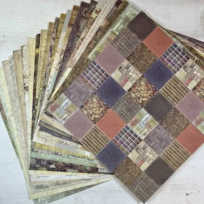 Tim Holtz 12x12” CROWDED ATTIC Paper 23 Pieces RETIRED RARE - Image 1 of 4