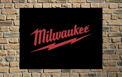 Milwaukee Power Tools Black Flag 3x5 FT Wall Car Banner for Garage Man Cave - Image 1 of 2