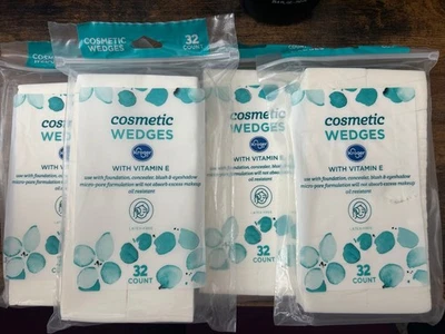Kroger Cosmetic Wedges with Vitamin E, Latex-Free Makeup 32 Count eEach - 4 Pack - Image 1 of 3