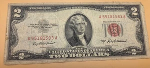 YY109 Beautiful $2 Large Red Seal Series 1953 A Monticello A 55181582 A Lo SH - Picture 1 of 2