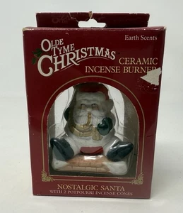 Olde Tyme Christmas Nostalgic Santa Cone Incense Burner Vintage - Picture 1 of 4