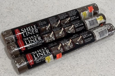 Forro de estante Rubbermaid 1985 de colección marrón blanco floral #5321 ea 10 pies cuadrados nuevo en paquete Foto 1 de 4