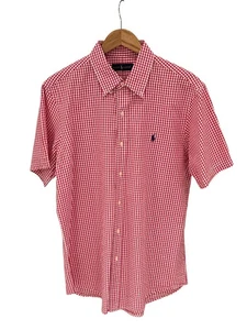 Polo Ralph Lauren Red Gingham Short Sleeve Button-Down Shirt Men’s Classic Fit P - Picture 1 of 6