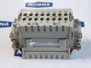 CONECTOR HARTING HAN 16E F/HAN 16E M 16A 500V 6KV SH 12 NUEVO STOCK ANTIGUO - Imagen 1 de 5