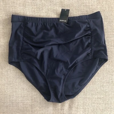 Calzoncillos de natación Avenue Hi Waist pantalones de bikini para mujer talla 22 azul marino de EE. UU. NUEVOS CON ETIQUETAS Foto 1 de 4