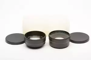 Raynox 2X 52mm Auxiliary lens set .65X wide & 1.5X telephoto, case+caps - Picture 1 of 6