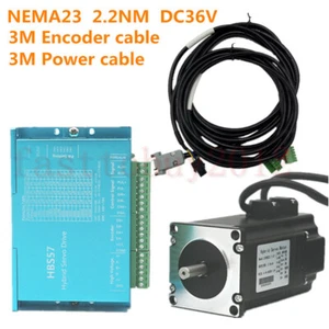 Nema23 Closed Loop Stepper Motor 2.3NM Driver Kit for CNC Laser Engraver Machine - Picture 1 of 8