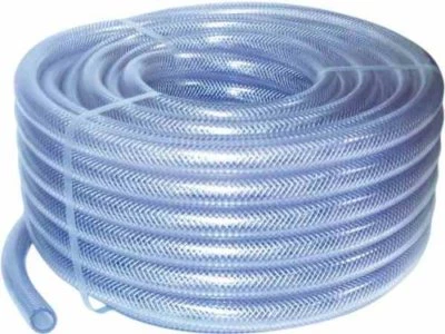 BRADAS 10mm Food Safe Clear Braided PVC Hose Pipe Tube Reinforced Water Liquid Oil