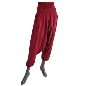 Haremshose Pluderhose Aladinhose Modell 01 uni rot - Picture 1 of 6