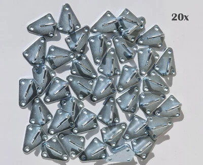 20x Dreiloch Planenhaken Abspannhaken feuerverzinkt Anhänger Netz Haken Verzinkt - Bild 1 von 3