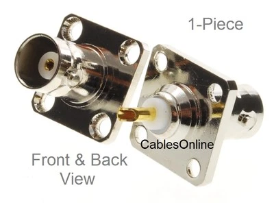 Commercial Grade BNC Female Jack Bulkhead Panel Chassis Mount Connector, RF-B901 - Image 1 of 3