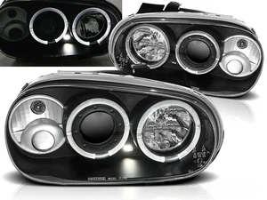 LED Angel Eyes Scheinwerfer für VW Golf IV 4 schwarz inkl. NSW 09.1997-09.2003 - Bild 1 von 3