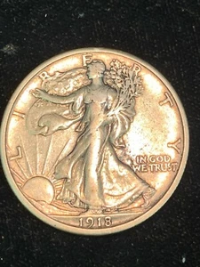 1918 S Walking Liberty Half Dollar - Picture 1 of 2