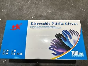 Mechanic Nitrile Gloves - Box of 100 - Black - Large - Picture 1 of 9