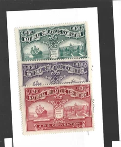 1930 Esposizione Filatelica Nazionale Set di 3 MNH - Foto 1 di 1