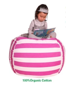 Kids clothes organizer Stuffed Animal Storage Bean Bag Chair Toys Storage 38 NEW - Picture 1 of 4