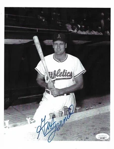 Gus "Ozark Ike" Zernial, Athletics — Autographed B & W 8.5 x 11 Photo — JSA - Picture 1 of 2