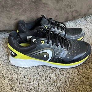 HEAD Mens Tennis Shoes Sprint Pro Pickleball Black Highlighter Yellow Sz 11 EUC - Picture 1 of 8