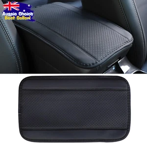 Car Center Console Cover PU Leather Armrest Box Pad Waterproof Black - Picture 1 of 12