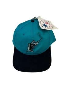 Florida Marlins MLB Baseball Vintage 90's Teal Snapback Hat Cap- NWT / NOS. RARE - Picture 1 of 7