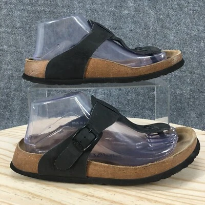 Betula Sandals Mens 6 Womens 39 Flip Flop Flats Comfort Black Leather Slip On - Image 1 of 4