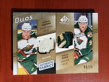 2008-09 SP Game Used Authentic Fabric Duos Patch Marian Gaborik/Mikko Koivu 3/25