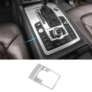For Audi Q7 2006-2014 2015 Silver Steel Central Console Gear Shift Frame Trim - Picture 1 of 10