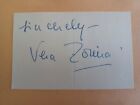 Vera Zorina (d. 2003) Signed 2.75" x 4.25" Paper - Actress, Ballerina
