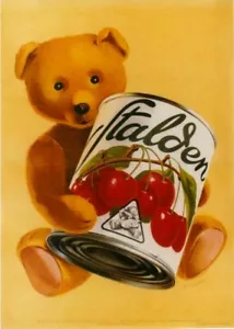 Poster originale d'epoca STALDEN FRUTTI ORSACCHIOTTO 1949 - Foto 1 di 1