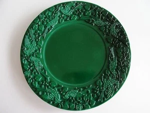 "Placa de vidrio verde bohemia SCHLEVOGT&HOFFMANN INGRID" RARO FIRMADO MARIPOSA - Imagen 1 de 9