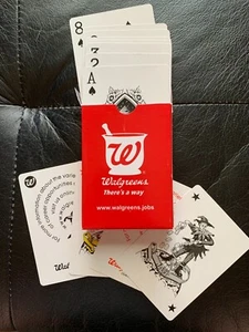 Walgreens Playing Cards Red - Complete Deck - Old Logo - Picture 1 of 2