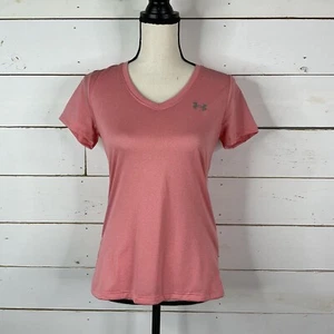 New Under Armour Heatgear VNeck Women's Shirt Activewear Pink Size XS - Bild 1 von 6