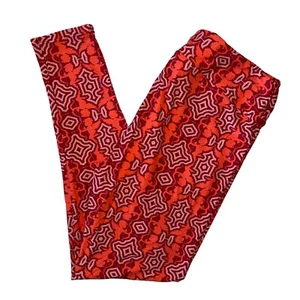 Leggings LuLaRoe altos y curvilíneos rojos cupido suaves para mujer - Imagen 1 de 5