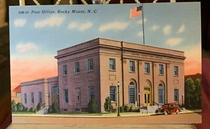 RM-22 VIEW OF POST OFFICE ROCKY MOUNT NORTH CAROLINA Unused VINTAGE POSTCARD - Picture 1 of 5