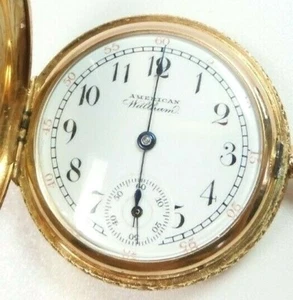 Antique Art Deco Waltham 14K Yellow Gold 6 Size 7 Jewels Pocket Watch Fine - Picture 1 of 10