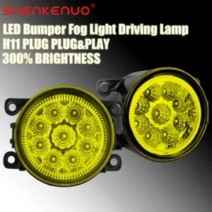 LED Fog Light Left LH & Right RH Yellow Pair Set for Porsche Cayenne 2005-2018 - Picture 1 of 13