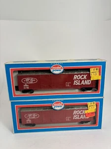 Vtg Model Power HO Scale Lot Of 2 Rock Island Combo Box Cars #9033 In Box - Picture 1 of 9
