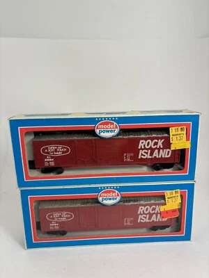 Vtg Model Power HO Scale Lot Of 2 Rock Island Combo Box Cars #9033 In Box - Image 1 of 4