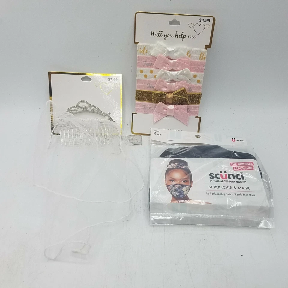 Hair Scünci 2 PCS 34549 Matching Face Cover/Hair