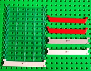 LEGO Garage Door Blue Red White Bundle Lot Handle Door Section Brick 4218 4219 - Picture 1 of 3