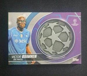 Tarjeta reliquia Victor Osimhen Starball 2023-24 Topps UEFA Clubes Competiciones SC-VO - Imagen 1 de 2