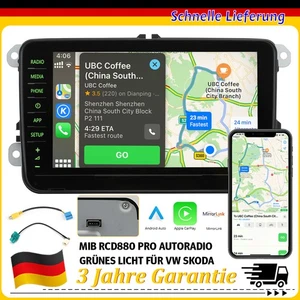 GRÜNES LICHT NONAME 8INCH CARPLAY RCD880 PRO ANDROID AUTO RADIO NAV FÜR VW SKODA - Bild 1 von 20