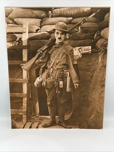 Charlie Chaplin “Shoulder Arms” 11x14 Sepia Photo Print - Picture 1 of 4