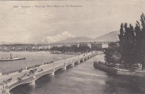 Genève, Pont du Mont-Blanc et Ile de Rousseau gl1913 E6380 - Picture 1 of 2