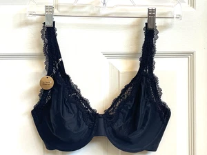 Wacoal Bügel-BH schwarz 34DD weich gestylt Spitzenbesatz 855301 - Bild 1 von 4