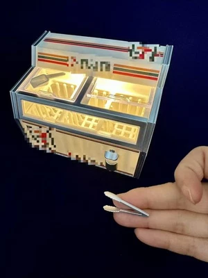 1:12 Scale Dollhouse Miniatures Accessories Refrigerator Fridge Mini Freezer - Image 1 of 4