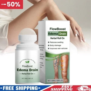 Flow Boost Edema Drenaje Herbal Roll on Reduce Hinchazón Cuidado Piernas Rollerball 50 ml - Imagen 1 de 17